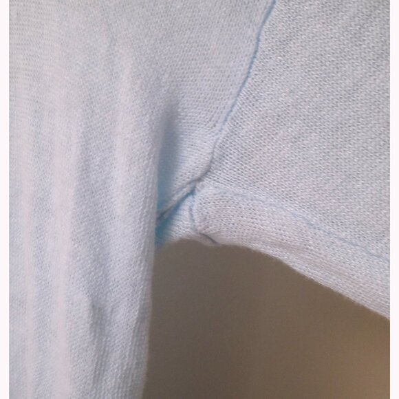 J.Crew Baby Blue V-Neck 100% Linen Sweater Size XXS - Picture 4 of 6